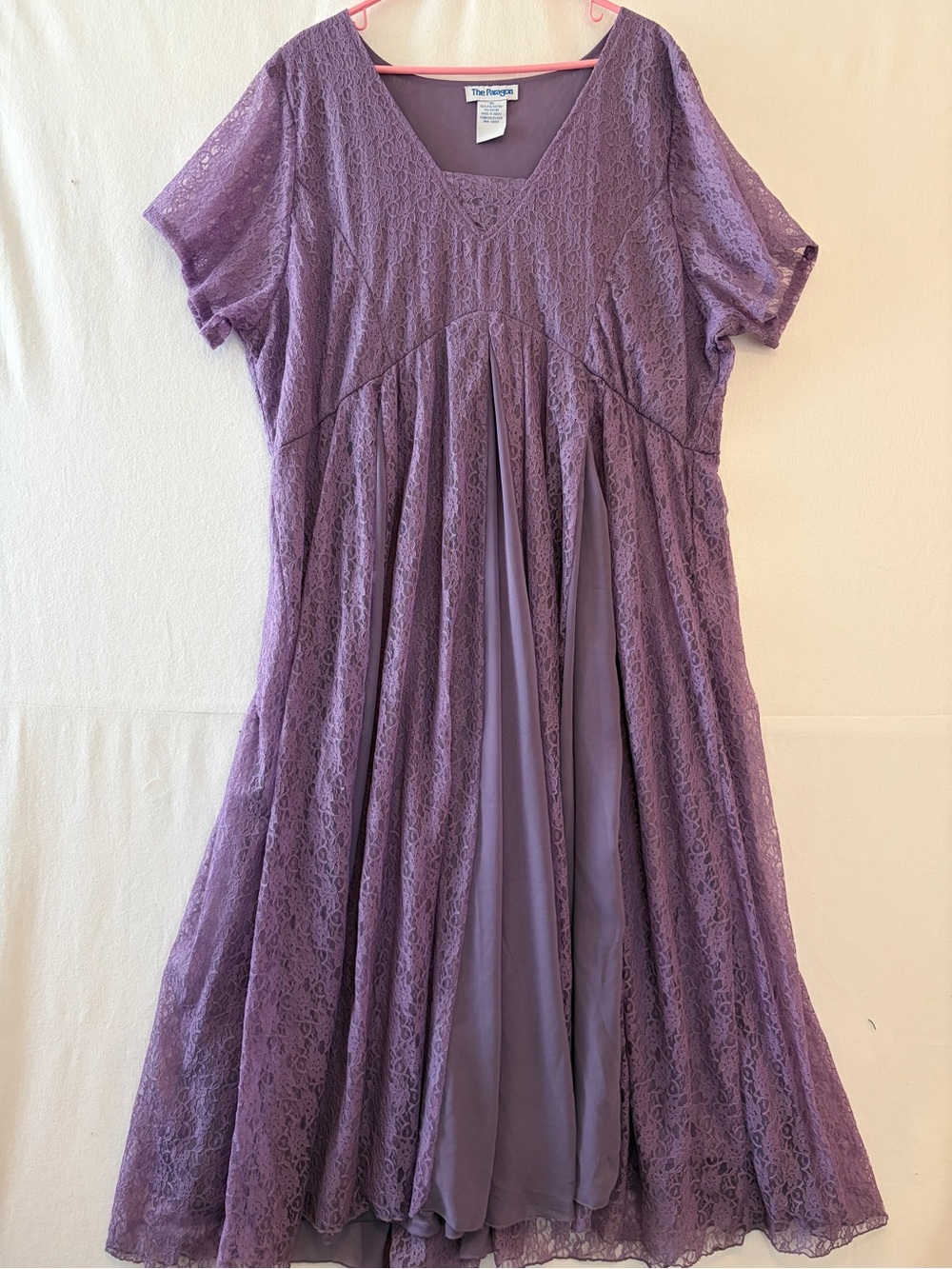 Vintage The Paragon Lavender Lace Maxi Dress